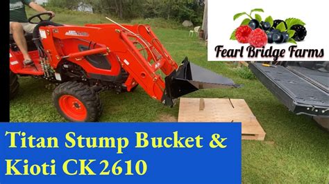 kioti tractor stump bucket